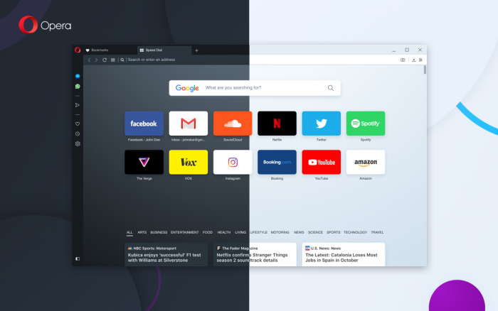 Opera Browser polecane przeglądarki 2020